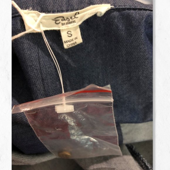 NWOT Denim Easel Distressed Button Up Shirt Dress - Picture 14 of 14